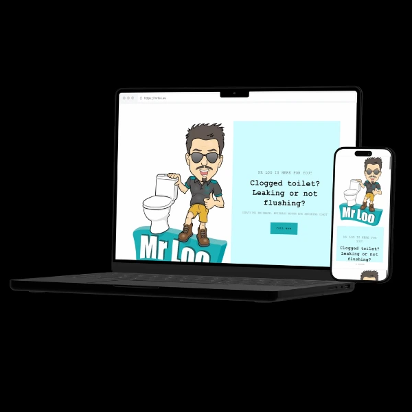 Mr Loo Plumbing website before the rebuild