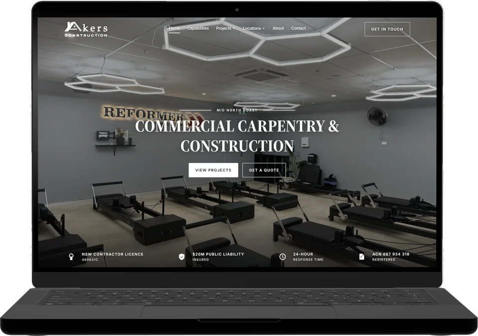 The Akers Construction website